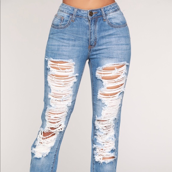 distressed jeans light blue